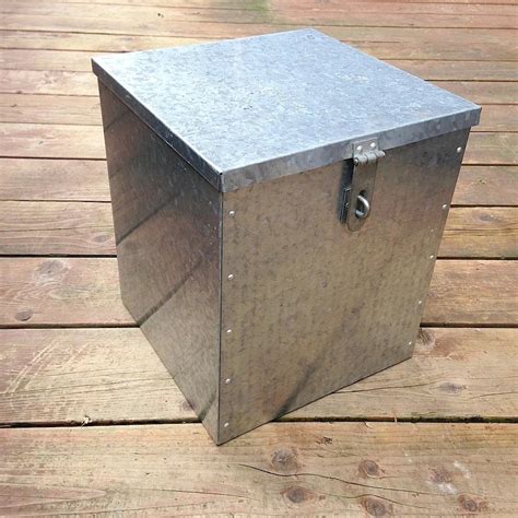 galvanized sheet metal box|galvanized metal boxes with lids.